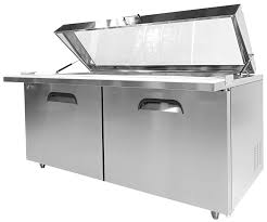 Megatop FMU-72GL Glass Lid Prep Table Mattys