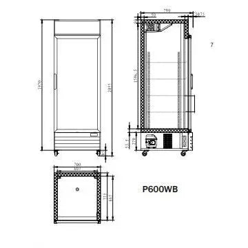 Atosa P600WB - Single Glass Door Display Fridge - 600 Litres Mattys