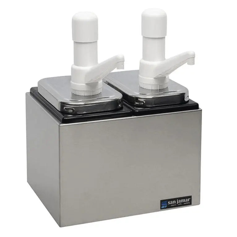 Benchtop San Jamar Condiment Pump Service Center - 2 Wells - P9712 Mattys