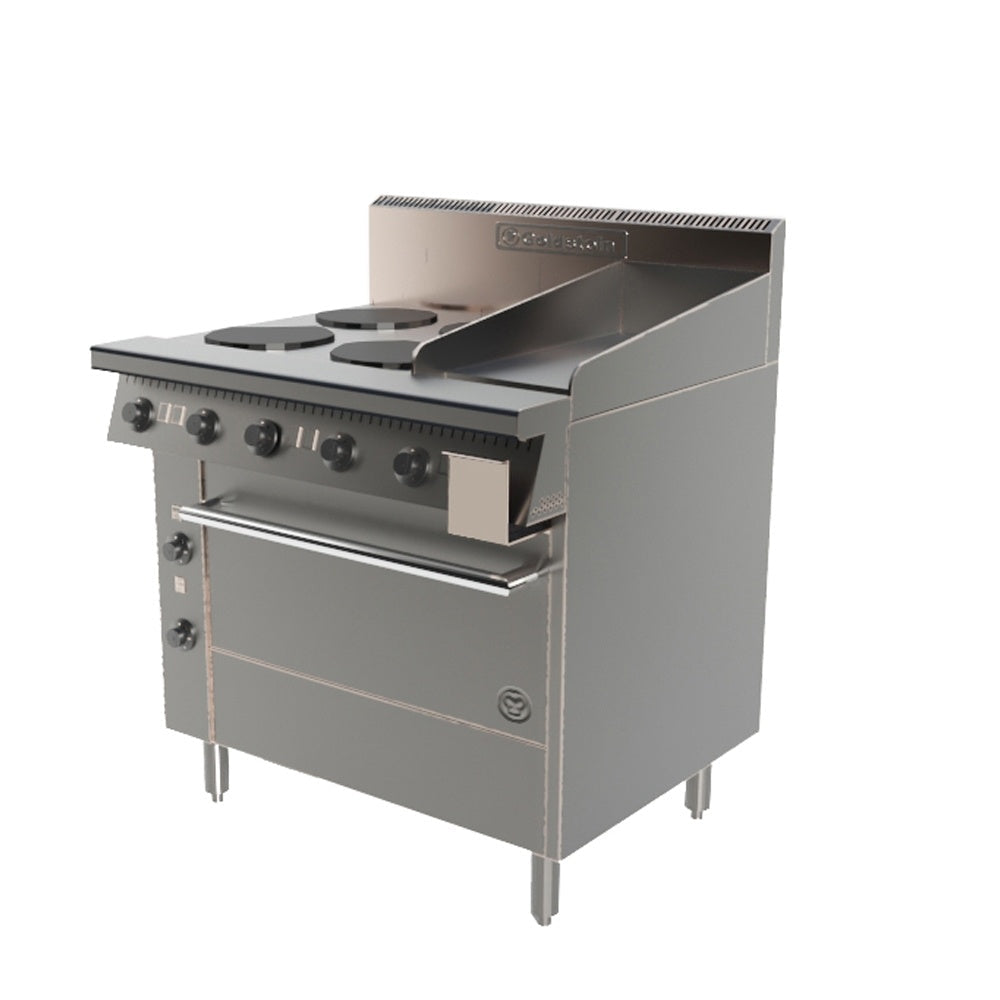 Goldstein PEC4S12G28 4 Electric Hotplate + Griddle 711mm High Speed Convection Oven Mattys