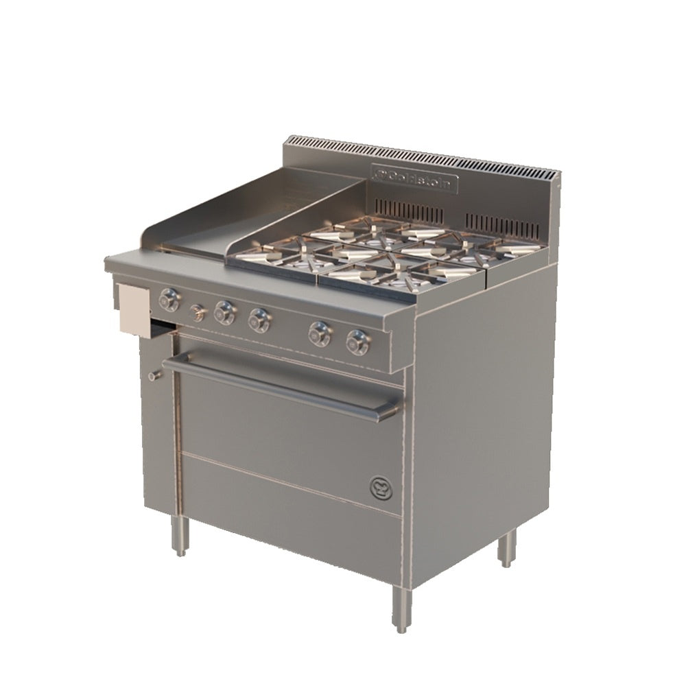 Cook Tops Goldstein 4 Gas Burner + Griddle With Oven - PF12G428 Mattys