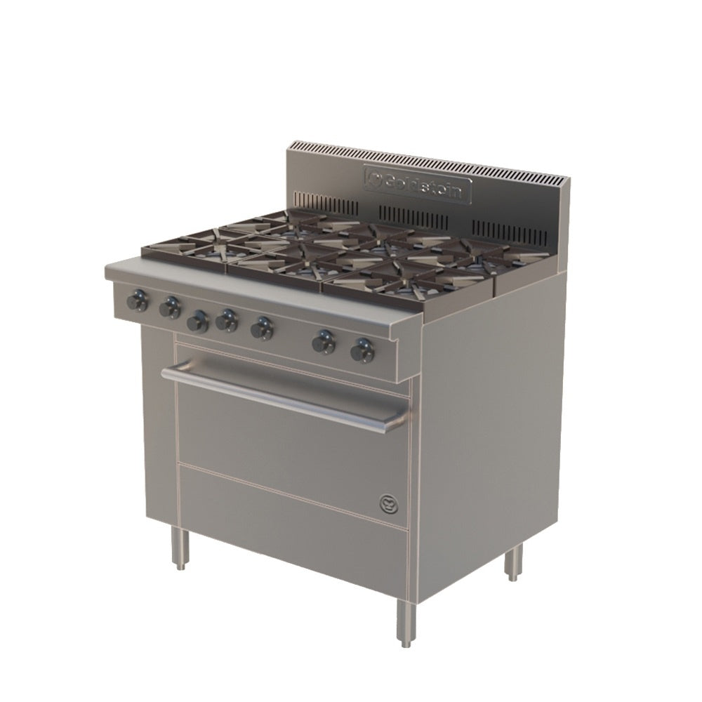 Cook Tops Goldstein 6 Burner Gas Range With Static Oven (915mm Wide) - PF628 Mattys