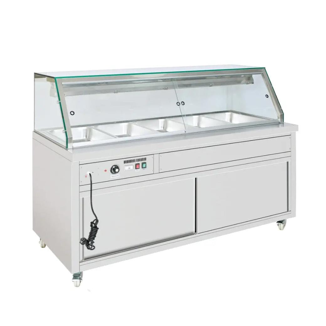 F.E.D Thermaster PG180FE-XG Wet and Dry Bain Marie Display 5x1/1 GN Pans Mattys