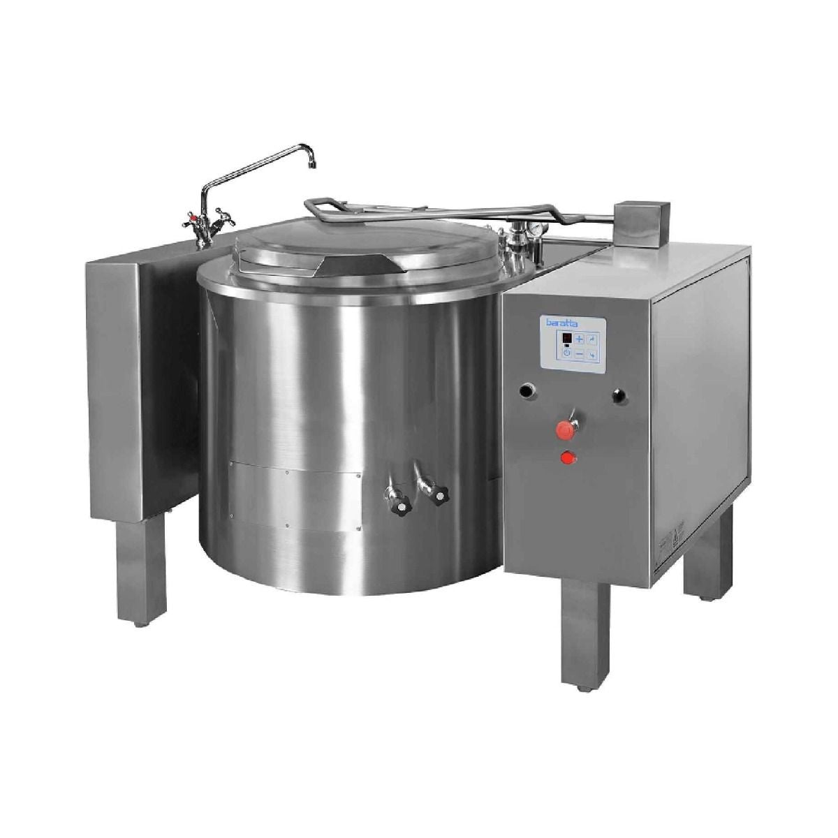 Baratta Indirect Electric 490 Litre Jacketed Boiling Pan With Auto Tank Tilt And Lid Lift - PIAR-500EE Mattys