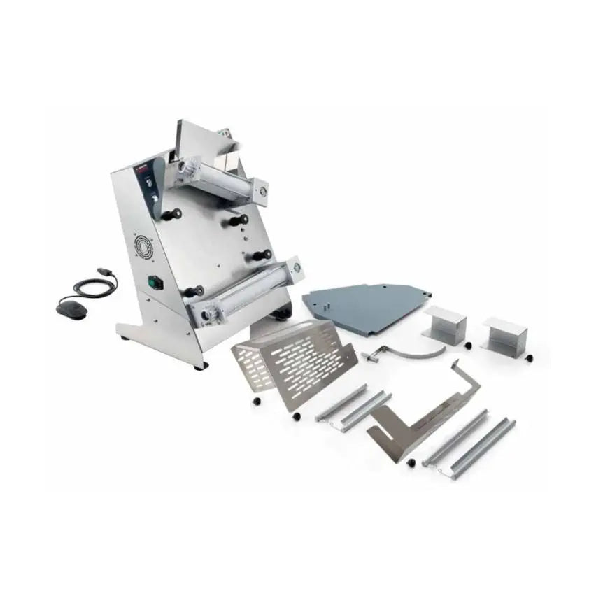 Sirman P-Roll 420/2 RP Plus 420mm Dough Roller with Foot Pedal | Parallel Double Pass Mattys