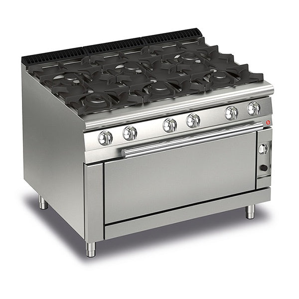 Cook Tops Baron 6 Burner Gas Range Large Oven - Q70PCFL/G1205 Mattys