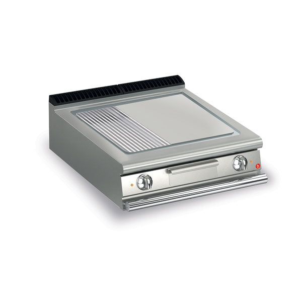 Baron Q70SFT/E825 800mm Electric Chrome Combination Griddle Plate
