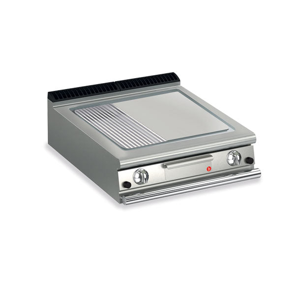Baron Q70SFTT/G825 800mm Gas Chrome Combination Griddle Plate
