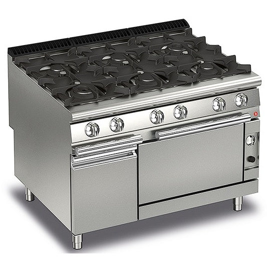 Cook Tops Baron 6 Burner Gas Cook With Gas Oven - Q90PCF/G1205 Mattys