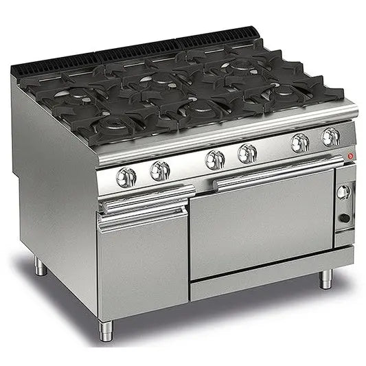 Cook Tops Baron 6 Burner Gas Cook With Gas Oven - Q90PCF/G1205 Mattys