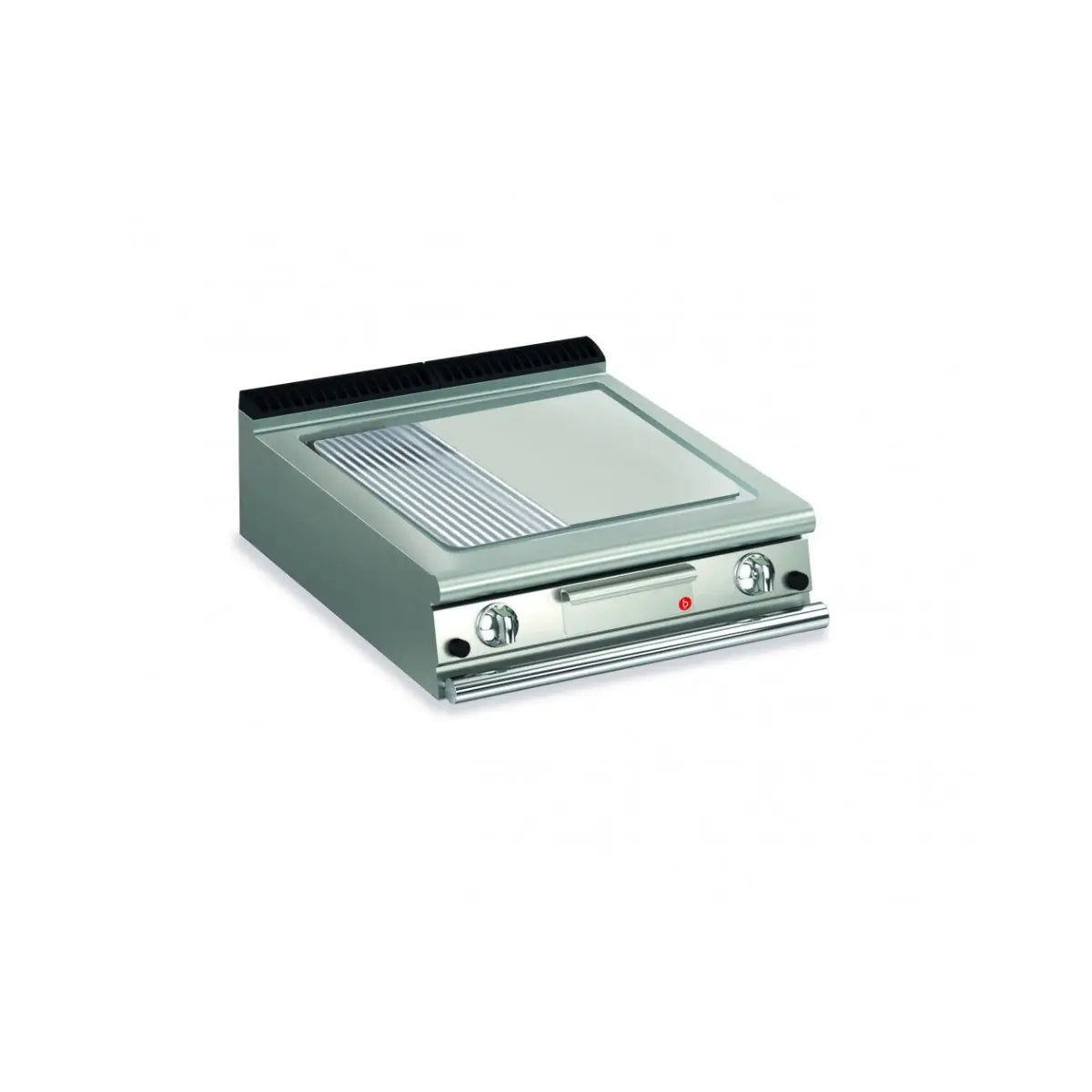 Baron 2 Burner Gas Fry With 2/3 Smooth 1/3 Ribbed Mild Steel Plate - Q90SFT/G820 Mattys
