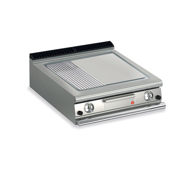 Baron Q90SFTT/G825 800mm Gas Chrome Combination Griddle Plate