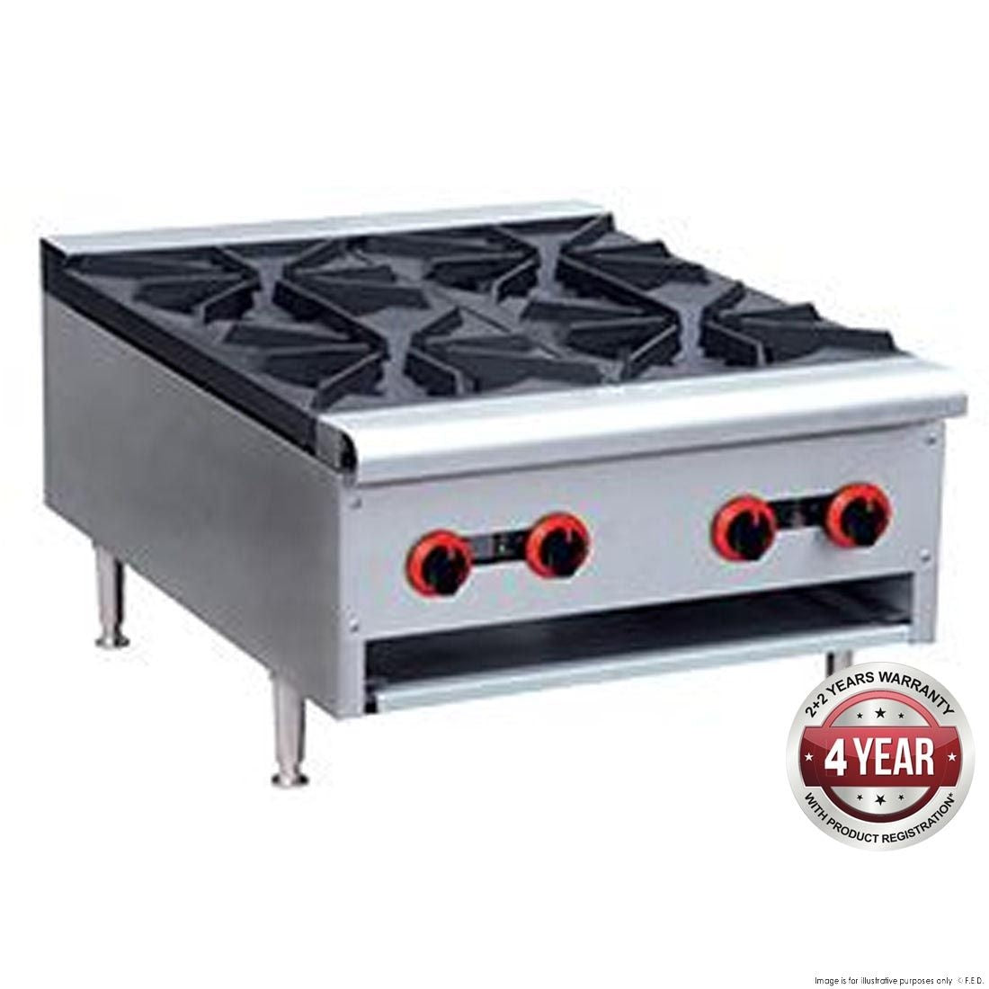 F.E.D. GASMAX RB-4ELPG Gas Cook top 4 burner with Flame Failure Mattys