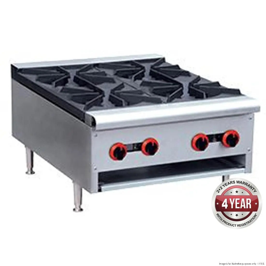 Cook Tops F.E.D. GASMAX Gas Cook 4 burner with Flame Failure RB4ELPG Mattys