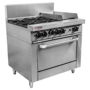 Trueheat RCR9-2-6G Gas 2 Open Top Burners 600 Griddle Gas Oven Mattys