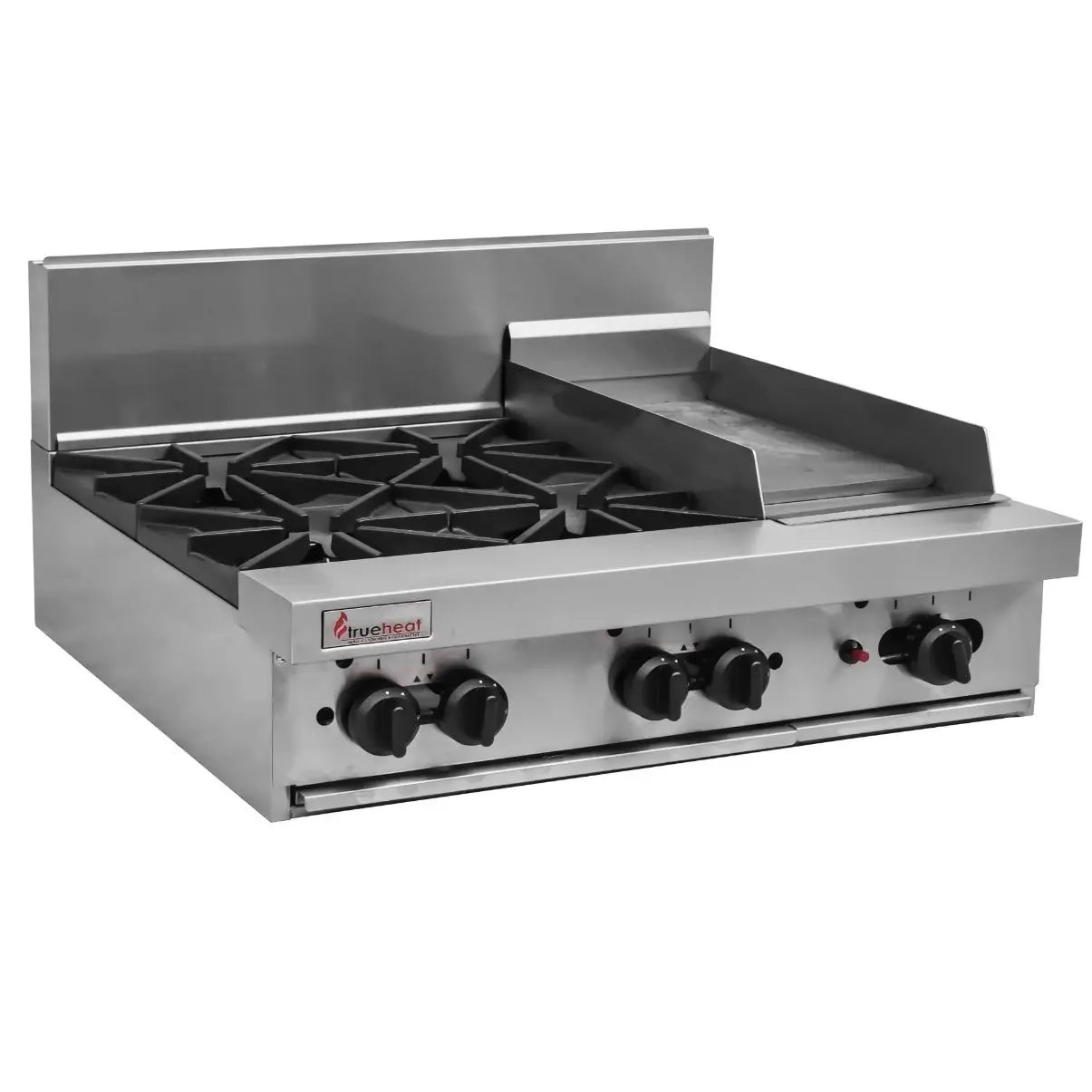 Trueheat RCT9-4-3G Gas 4 Open Top Burners 300 Griddle Mattys