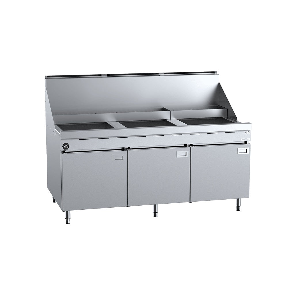 B+S Black RF-3 - Three Pan Gas Rapid Fryer Mattys