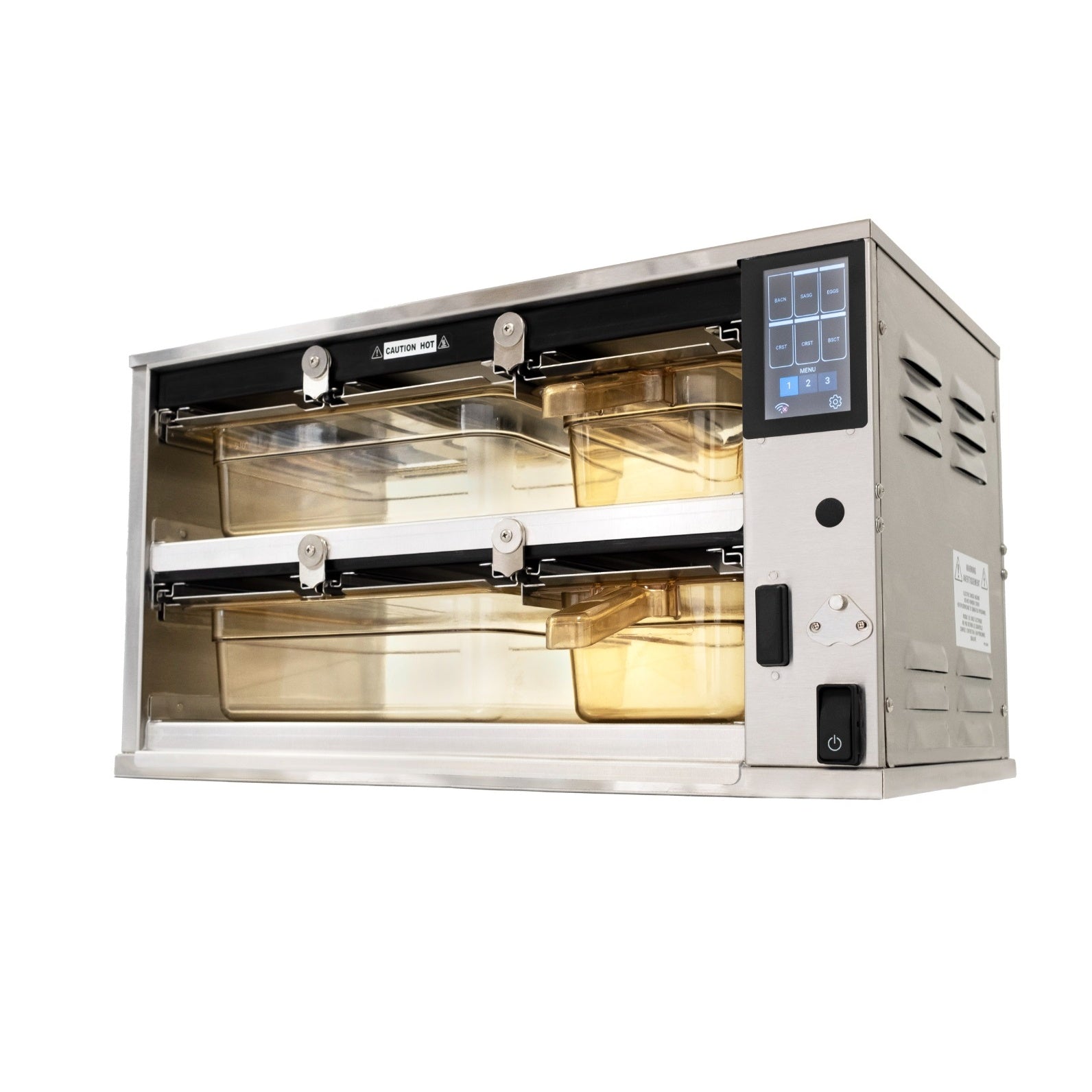 Duke RFHU-32-DL034GM Hot Holding Cabinet, 3 High 2 Wide, 100mm Deep Mattys