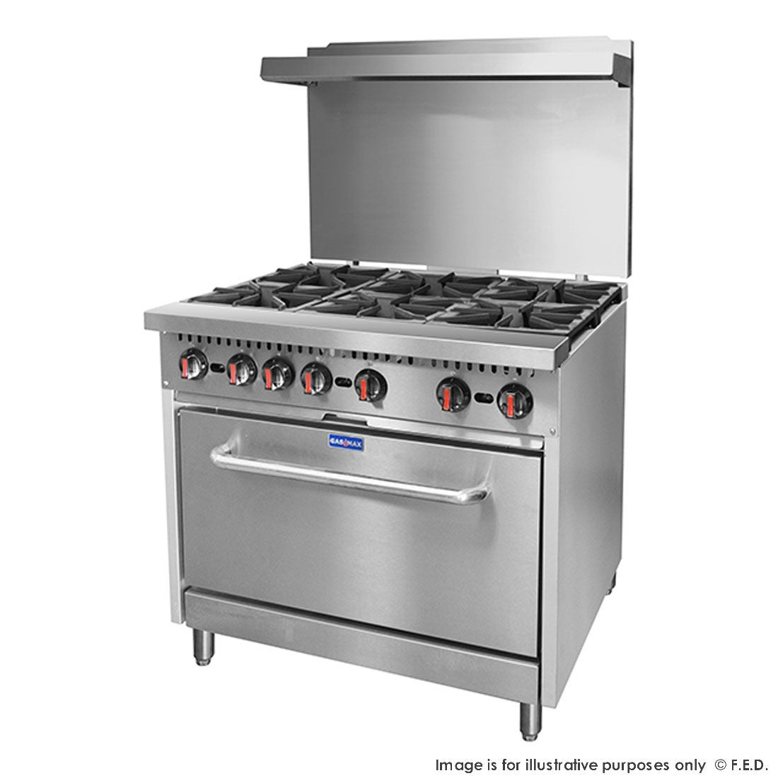 Cook Tops F.E.D. Gasmax S36(T) - Gasmax 6 Burner with Oven Flame Failure Mattys