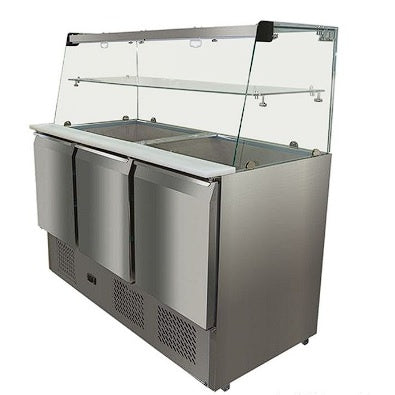 F.E.D. Temperate Thermaster S903GC Three Door Compact Workbench Food Sevice Fridge Mattys