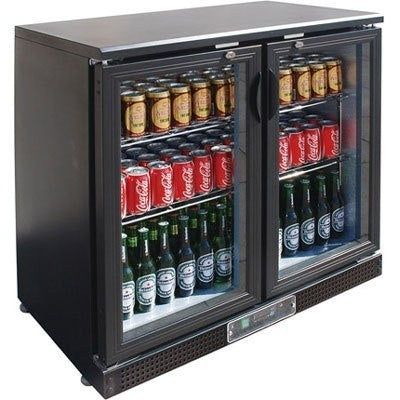F.E.D. Temperate Thermaster Two Door BLACK MAGIC Bar Cooler - SC248G Mattys
