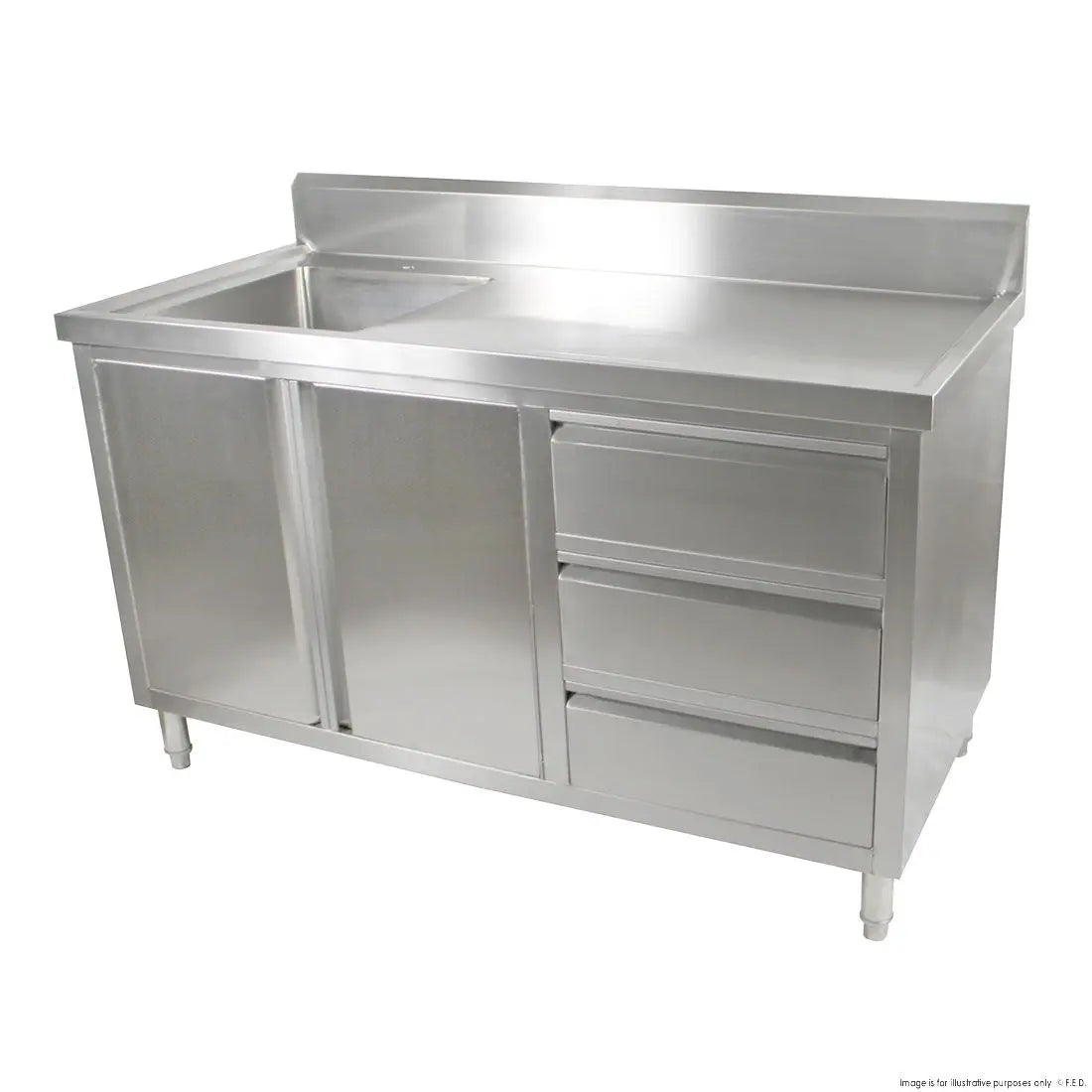 Sinks F.E.D. Modular Systems Cabinet with Left Sink SC61500LH Mattys