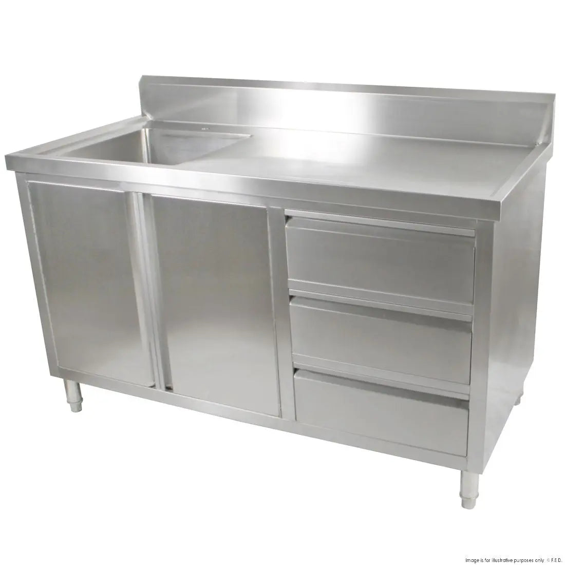 Sinks F.E.D. Modular Systems CABINET WITH RIGHT SINK SC71500RH Mattys