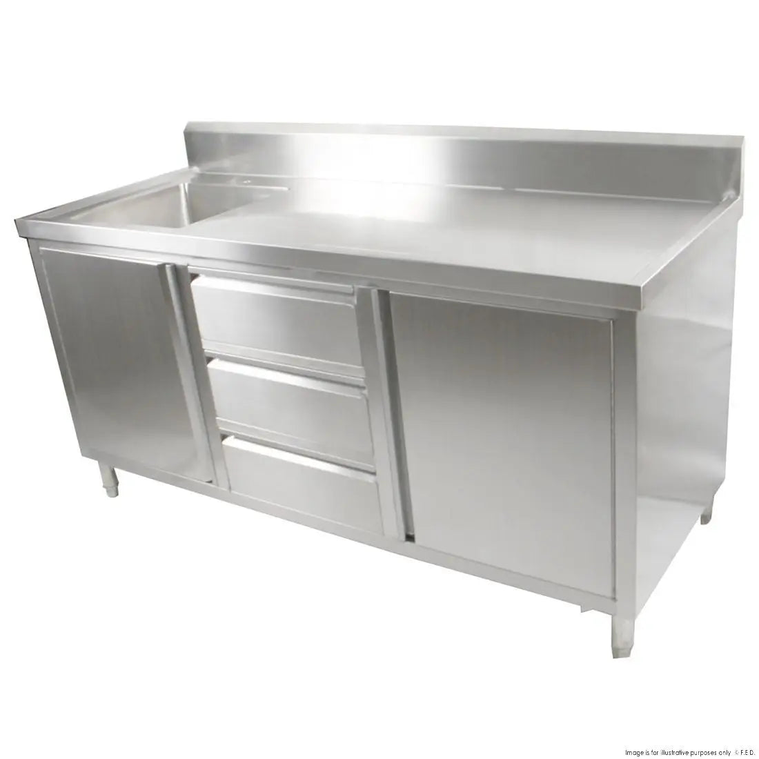 Sinks F.E.D. Modular Systems CABINET WITH LEFT SINK SC72100LH Mattys