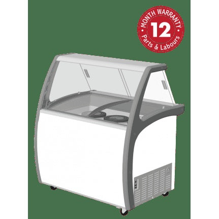 Gelato Display Exquisite Six Tubs Ice Cream Scooping Freezers - SD325S2 Mattys