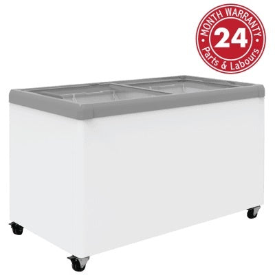 Exquisite SD450 Flat Glass Display Chest Freezers Mattys