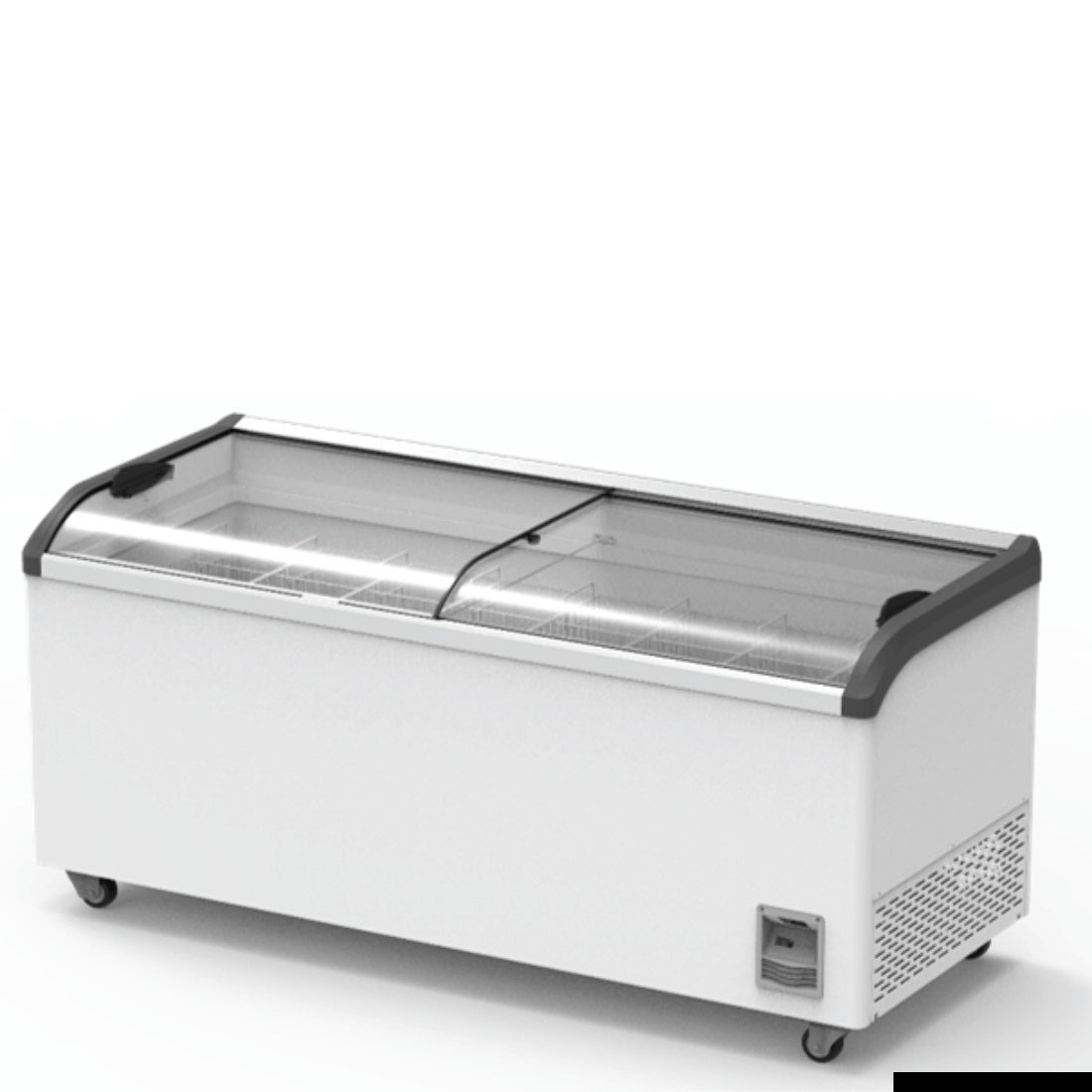F.E.D Thermaster SD-666K Heavy Duty Supermarket Glass Sliding Lid Freezers 666L Mattys