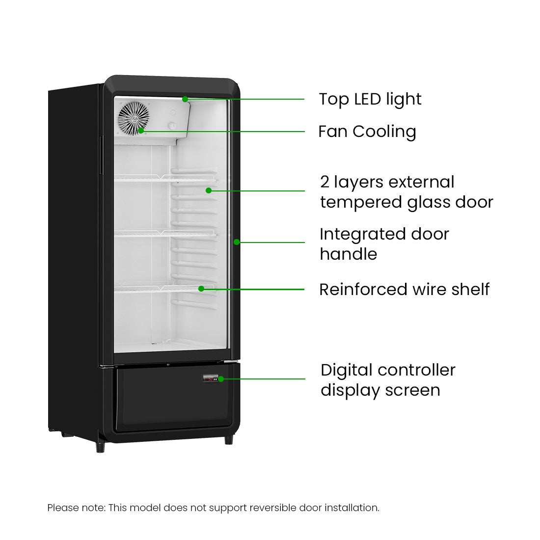 Thermaster Upright Glass Door Beverage Fridge - SDC-178B Thermaster