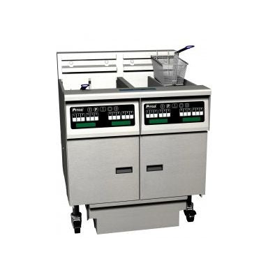 Pitco Solstice Fryers SE18-C/FD/FF Computer Control Filter Drawer and Double Fryer Bank on Casters Mattys