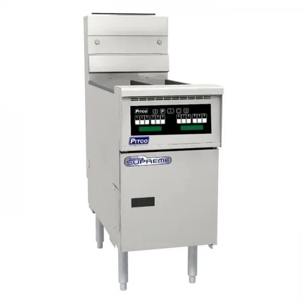 Pitco SG14TS-C-FR Single Gas Fryer Bank w/ Filter Ready & Computer Control Mattys