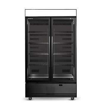 SKB1200N-AC 2 Glass Door Display or Storage Fridge, Lit Sign Mattys