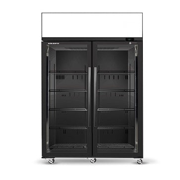 SKT1300N-AC 2 Glass Door Display or Storage Fridge, Lit Sign Mattys