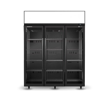 SKT1500N-AC 3 Glass Door Display or Storage Fridge, Lit Sign Mattys