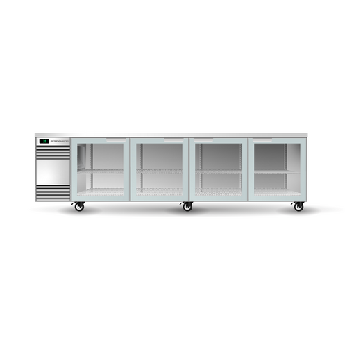 SKOPE BackBar 4 Glass Swing Door CounterLine Fridge CL.4.GSW.r-W - White SKOPE