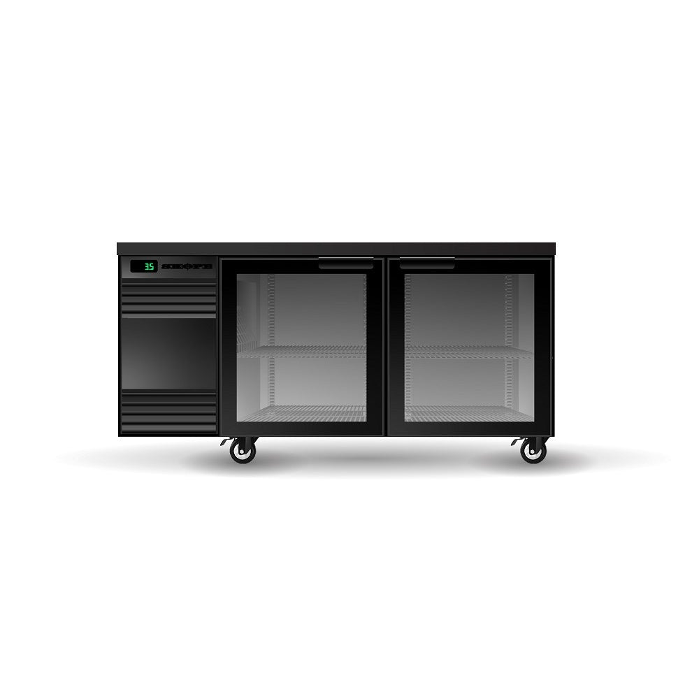 Skope Backbar-SL.2.GSW.T N SlimLine Underbench 2 Heated Glass Swing Doors Chiller Mattys