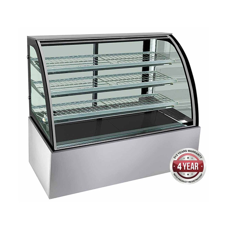 F.E.D. Bonvue SL860 Chilled Curved Glass Food Display - 1800mm Mattys