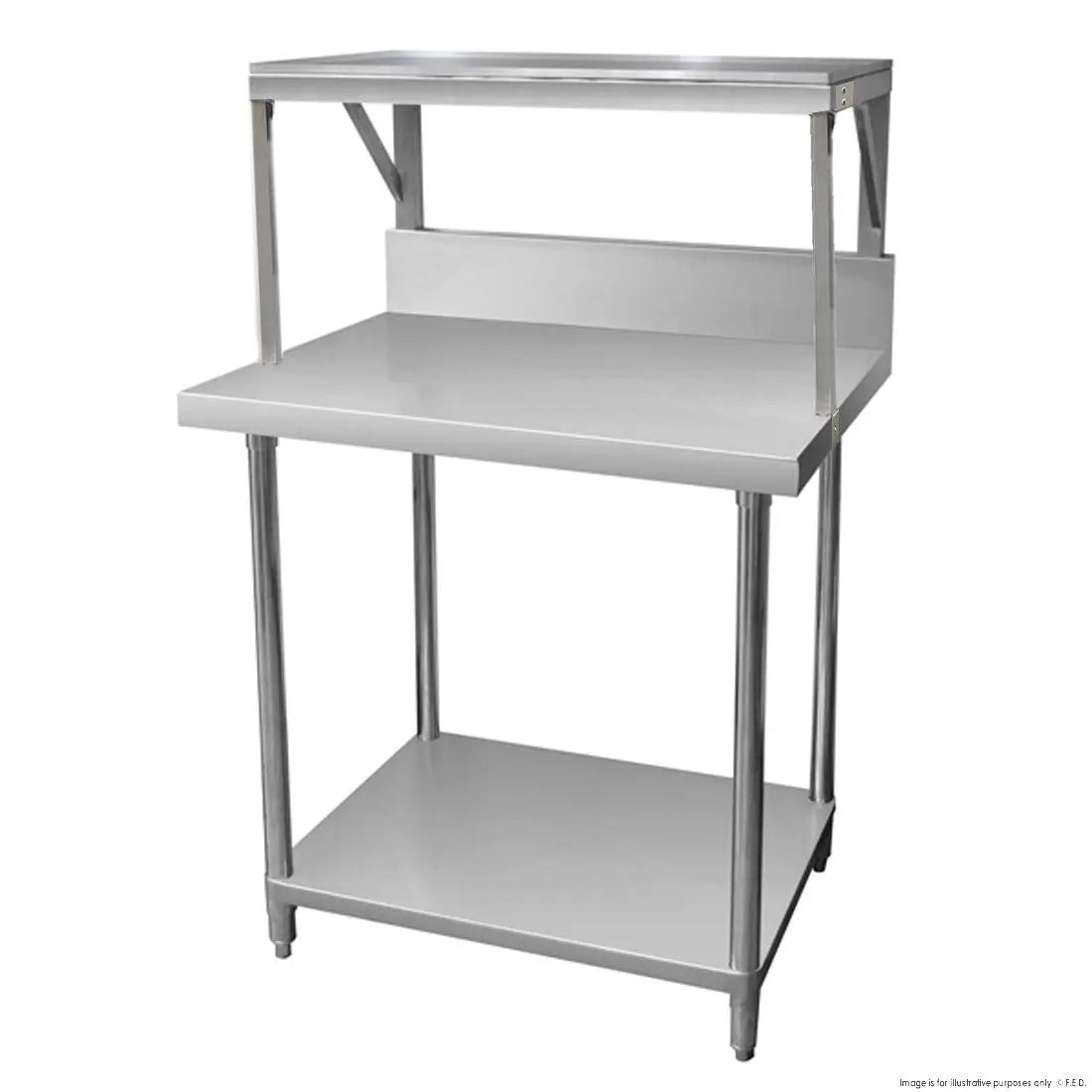 Benches F.E.D. Gasmax Heavy Duty Salamander Bench with Shelf Braces SMB70900 Mattys