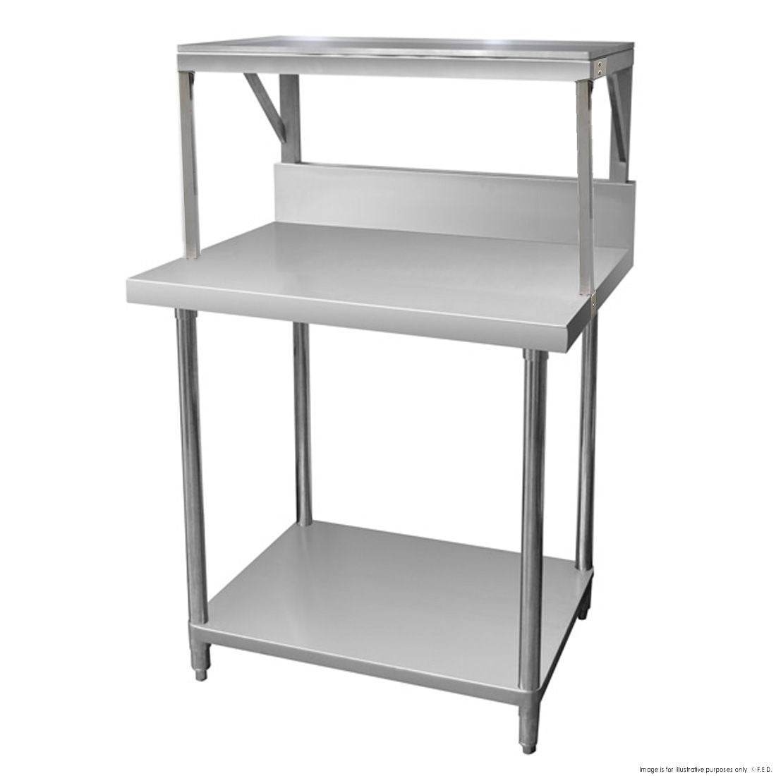 F.E.D. Gasmax SMB-7-0900 - Heavy Duty Salamander Bench with Shelf Braces Mattys