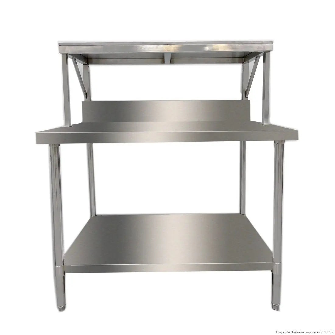 Food Preparation F.E.D. Gasmax- Modular Heavy Duty Salamander Bench with Shelf Braces - SMB-8-1200 Mattys