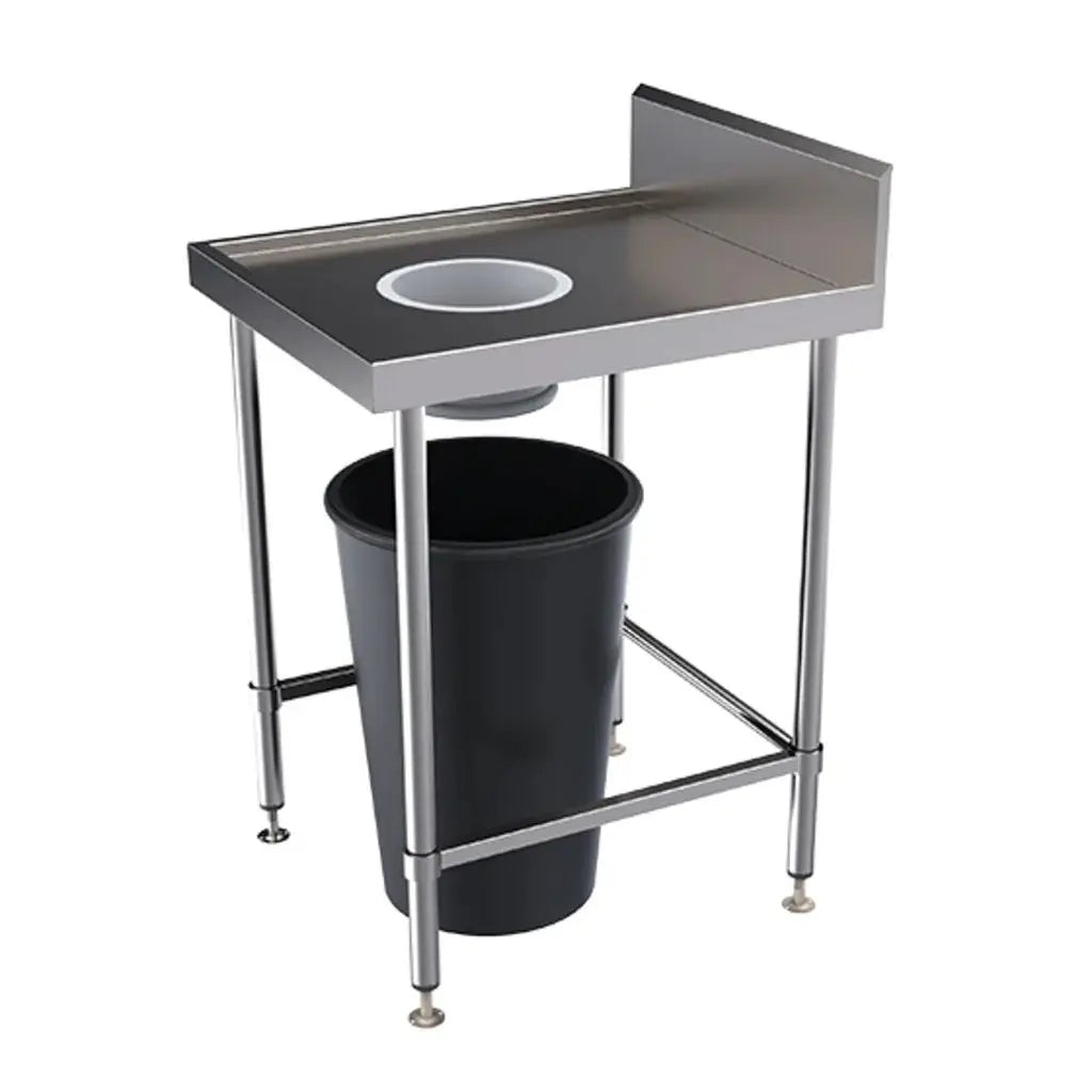 Benches Simply Stainless Sink Bench with Scrape Hole - 600mm Depth - SS05.SH.0600 Simply Stainless