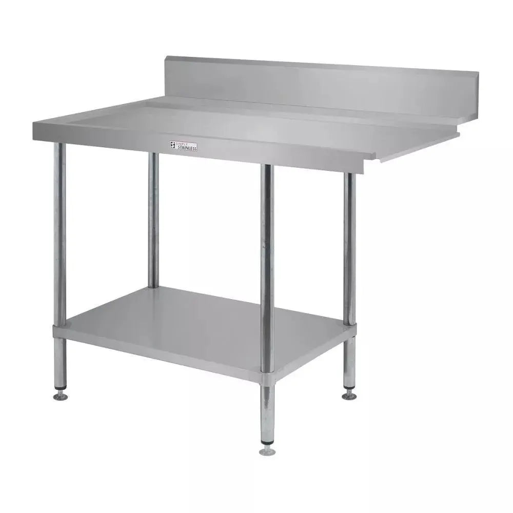 Benches Simply Stainless Left Hand Dishwasher Outlet Bench (600 Series) - 1650mm - SS07.1650L Simply Stainless