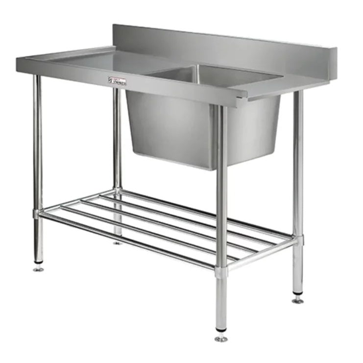 Simply Stainless Ss08.1500R Right Hand Single Sink Dishwasher Inlet Bench (600 Series) - 1500Mm Mattys