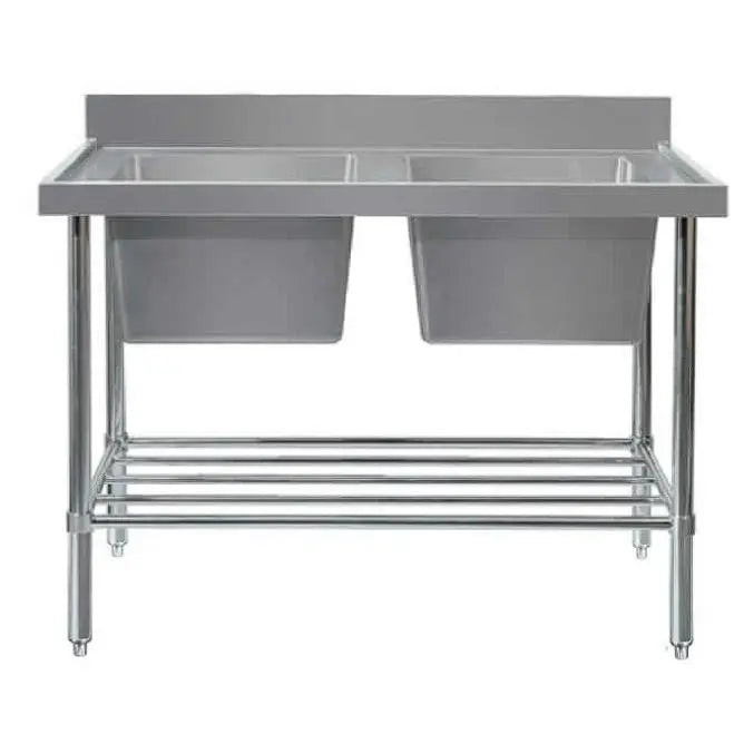 Sinks Mixrite Double Sink Bench - W1800 x D700 x H900 Rigth - SS2718R Mattys