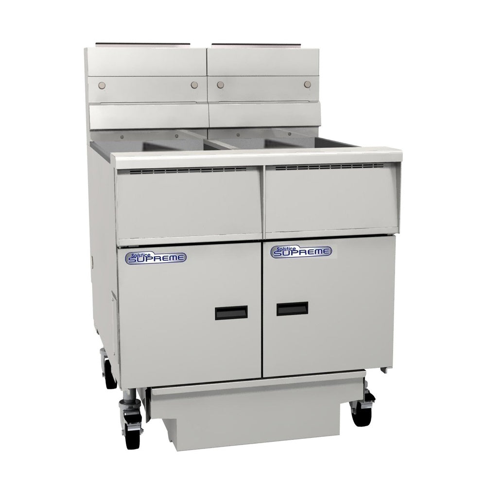 Pitco Solstice SSH55T-FD/FF Supreme Fryers Filter DrawerOn Casters Double Fryer Bank Mattys