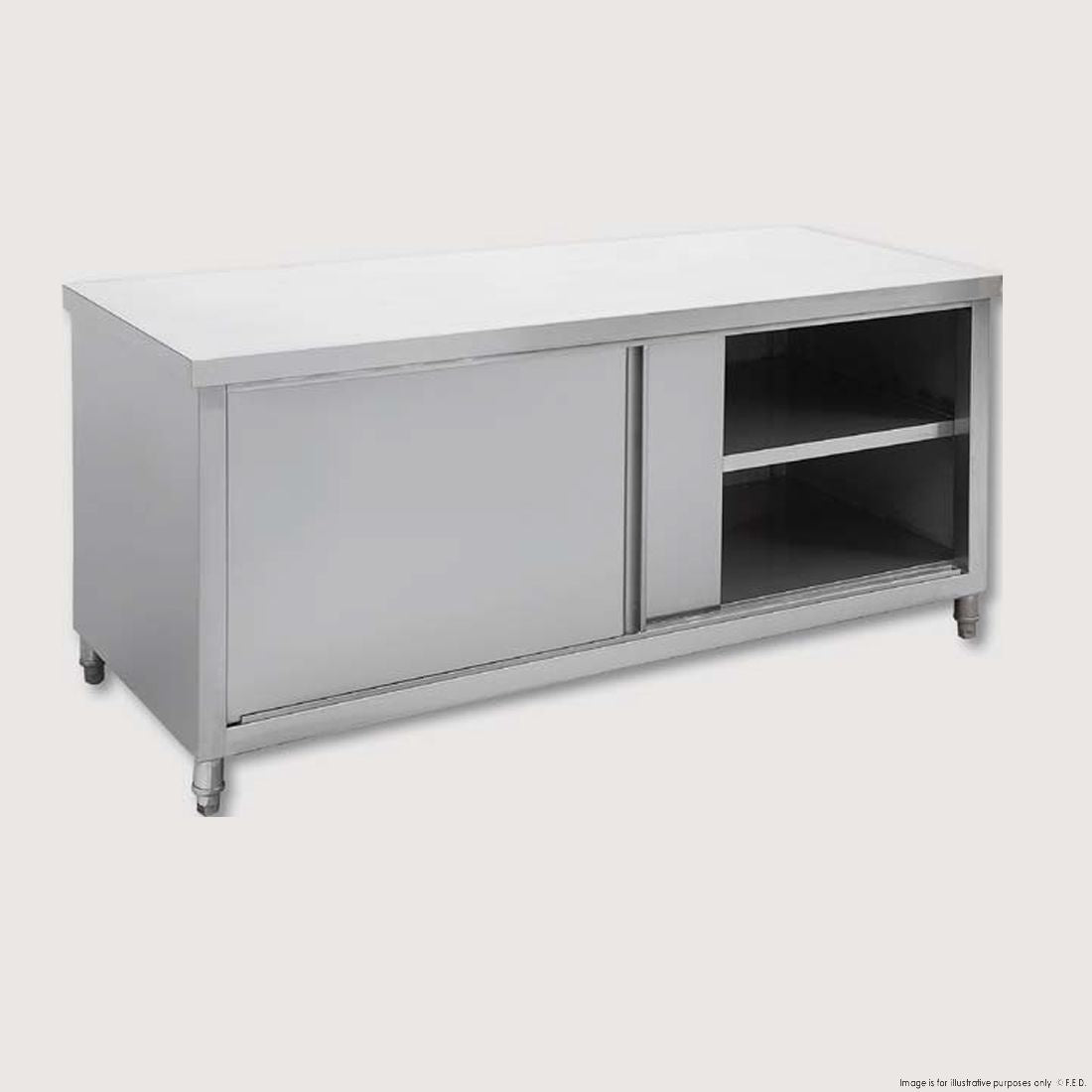 Benches F.E.D. Modular Systems Quality Grade 304 S/S Pass though cabinet ( double sided) - STHT-1800-H Mattys