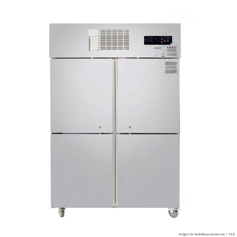 F.E.D. Temperate Thermaster 4 x 1/2 Doors S/Steel Upright Fridge - SUC1000 Mattys
